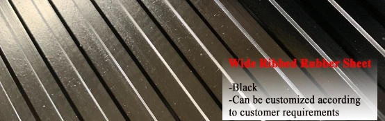 Wide Ribbed Rubber Sheet